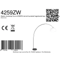 Booglamp CURVE 1-vlams E27 IP20, zwart dimbaar