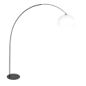 Booglamp CURVE 1-vlams E27 IP20, zwart dimbaar