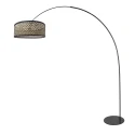 anne light & home Booglamp CURVE 1-vlams E27 IP20, zwart dimbaar