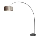 anne light & home Booglamp CURVE 1-vlams E27 IP20, zwart dimbaar