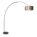 anne light & home Booglamp CURVE 1-vlams E27 IP20, zwart dimbaar