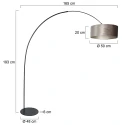 anne light & home Booglamp CURVE 1-vlams E27 IP20, zwart dimbaar