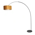 anne light & home Booglamp CURVE 1-vlams E27 IP20, zwart dimbaar