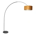 anne light & home Booglamp CURVE 1-vlams E27 IP20, zwart dimbaar