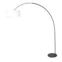 anne light & home Booglamp CURVE 1-vlams E27 IP20, zwart dimbaar