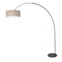 anne light & home Booglamp CURVE 1-vlams E27 IP20, zwart dimbaar