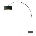 anne light & home Booglamp CURVE 1-vlams E27 IP20, zwart dimbaar