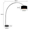 anne light & home floor lamp CURVE E27 IP20, dimmable