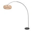 anne light & home Booglamp CURVE 1-vlams E27 IP20, zwart dimbaar