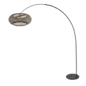 anne light & home Booglamp CURVE 1-vlams E27 IP20, zwart dimbaar