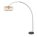 anne light & home Booglamp CURVE 1-vlams E27 IP20, zwart dimbaar