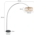 anne light & home Booglamp CURVE 1-vlams E27 IP20, zwart dimbaar