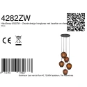 Mexlite pendant luminaire SILURA 5 flames E27 IP20, black dimmable