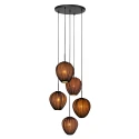 Mexlite pendant luminaire SILURA 5 flames E27 IP20, black dimmable