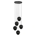 Mexlite pendant luminaire SILURA 5 flames E27 IP20, black dimmable