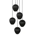 Mexlite pendant luminaire SILURA 5 flames E27 IP20, black dimmable