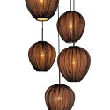 Mexlite pendant luminaire SILURA 5 flames E27 IP20, black dimmable