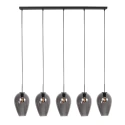 Mexlite pendant luminaire DROVIA 5 flames E27 IP20, black dimmable
