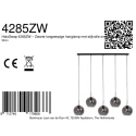 Mexlite Pendelarmatuur SFERIO 5-vlams E27 IP20, zwart dimbaar