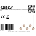 Mexlite pendant luminaire SILURA 5 flames E27 IP20, black dimmable