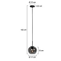 Mexlite Pendelarmatuur HALOSWAP E27 IP20, dimbaar