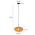 Mexlite pendant luminaire AURELIO 1 flame E27 IP20, black dimmable