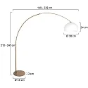 Steinhauer floor lamp SPARKLED LIGHT E27 IP20, dimmable