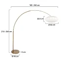 Steinhauer Staande lamp SPARKLED LIGHT E27 IP20, dimbaar