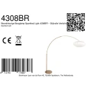 Steinhauer Booglamp LUMA NOLA 1-vlams E27 IP20, brons dimbaar