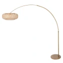 Steinhauer Booglamp MAZE NATURAL 1-vlams E27 IP20, brons dimbaar