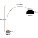 Steinhauer Staande lamp SPARKLED LIGHT E27 IP20, dimbaar
