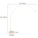 Steinhauer Staande lamp SPARKLED LIGHT 1-vlams E27 IP20, crème dimbaar