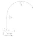 Steinhauer Staande lamp SPARKLED LIGHT 1-vlams E27 IP20, crème dimbaar