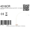 Steinhauer Staande lamp SPARKLED LIGHT 1-vlams E27 IP20, crème dimbaar