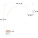 Steinhauer Staande lamp SPARKLED LIGHT 1-vlams E27 IP20, crème dimbaar