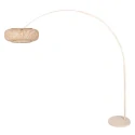 Steinhauer Booglamp MAZE NATURAL 1-vlams E27 IP20, crème dimbaar
