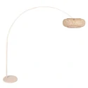 Steinhauer Booglamp MAZE NATURAL 1-vlams E27 IP20, crème dimbaar