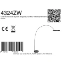Mexlite Staande lamp LUNA-ARC 2-vlams IP20, zwart dimbaar