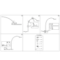 Mexlite Staande lamp LUNA-ARC 2-vlams IP20, zwart dimbaar