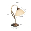 Steinhauer table lamp ANTHEA 1 flame E27 IP20, bronze dimmable