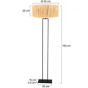 Steinhauer Staande lamp STANG E27 IP20, dimbaar
