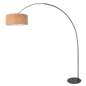 anne light & home Booglamp CURVE 1-vlams E27 IP20, zwart dimbaar