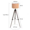 Mexlite Staande lamp TRIEK E27 IP20, dimbaar