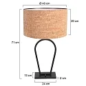 Steinhauer table lamp STANG E27 IP20, dimmable