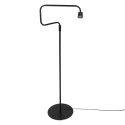 Steinhauer Staande lamp BLOEBA 1-vlams E27 IP20, zwart dimbaar