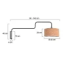 Steinhauer wall luminaire BLOEBA E27 IP20, dimmable
