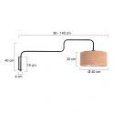 Steinhauer wall luminaire BLOEBA 1 flame E27 IP20, black dimmable