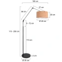 Steinhauer floor lamp PRESTIGE CHIC 1 flame E27 IP20, black dimmable