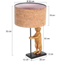 anne light & home table lamp ANIMAUX 1 flame E27 IP20, black dimmable