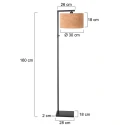 Steinhauer floor lamp STANG E27 IP20, dimmable